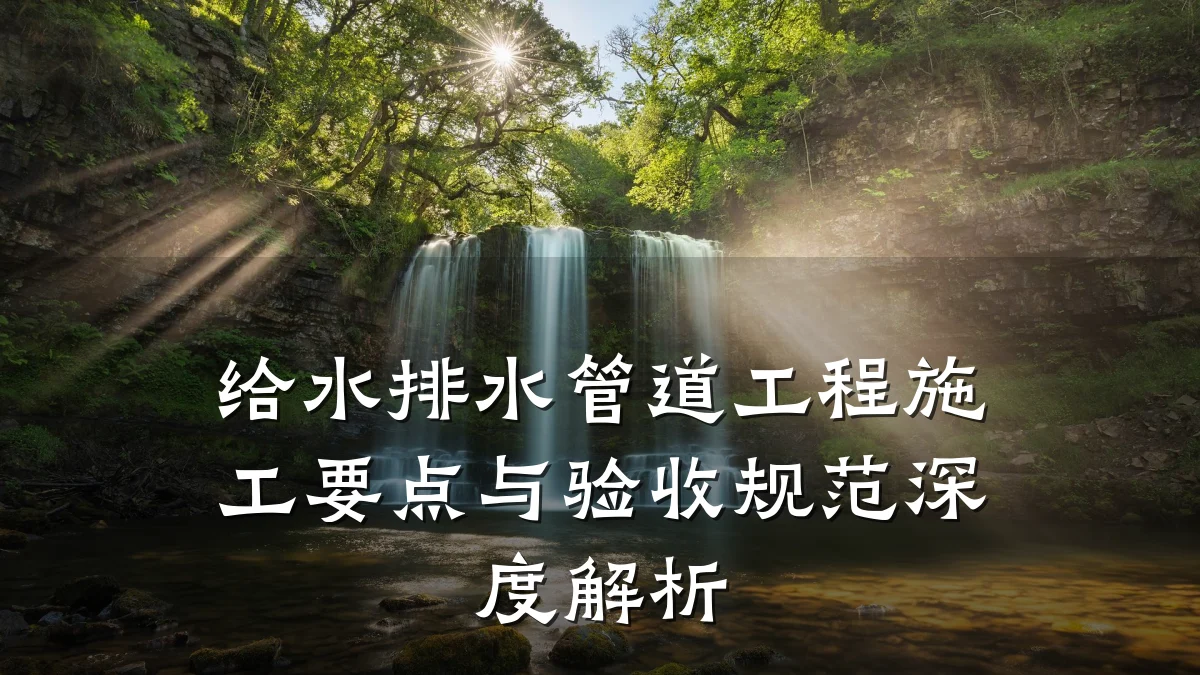 给水排水管道工程施工要点与验收规范深度解析