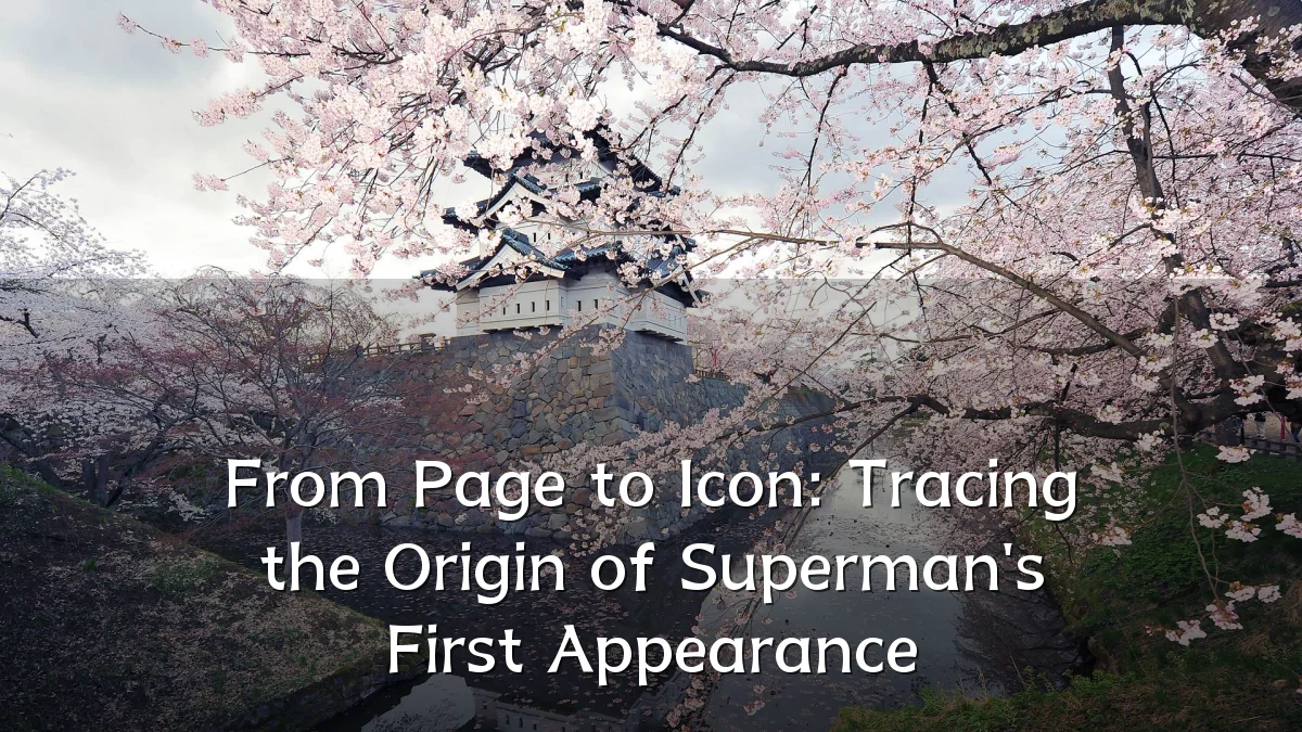 From Page to Icon: Tracing the Origin of Superman's First Appearance