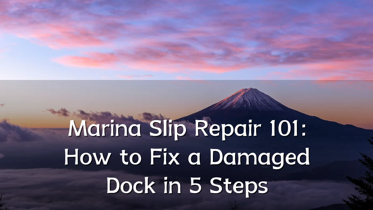 Marina Slip Repair 101: How to Fix a Damaged Dock in 5 Steps