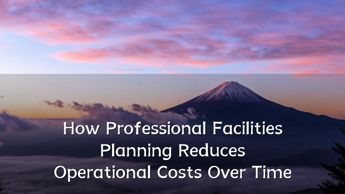 How Professional Facilities Planning Reduces Operational Costs Over Time