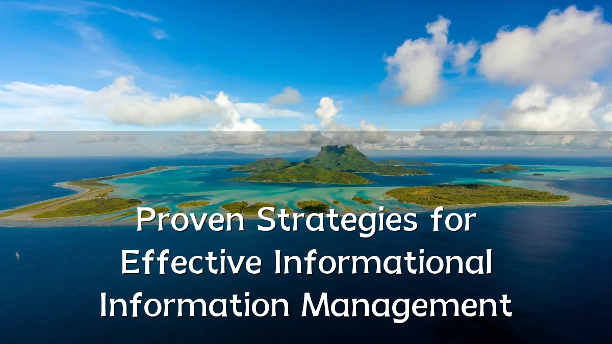 Proven Strategies for Effective Informational Information Management
