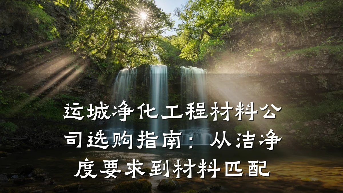 运城净化工程材料公司选购指南:从洁净度要求到材料匹配