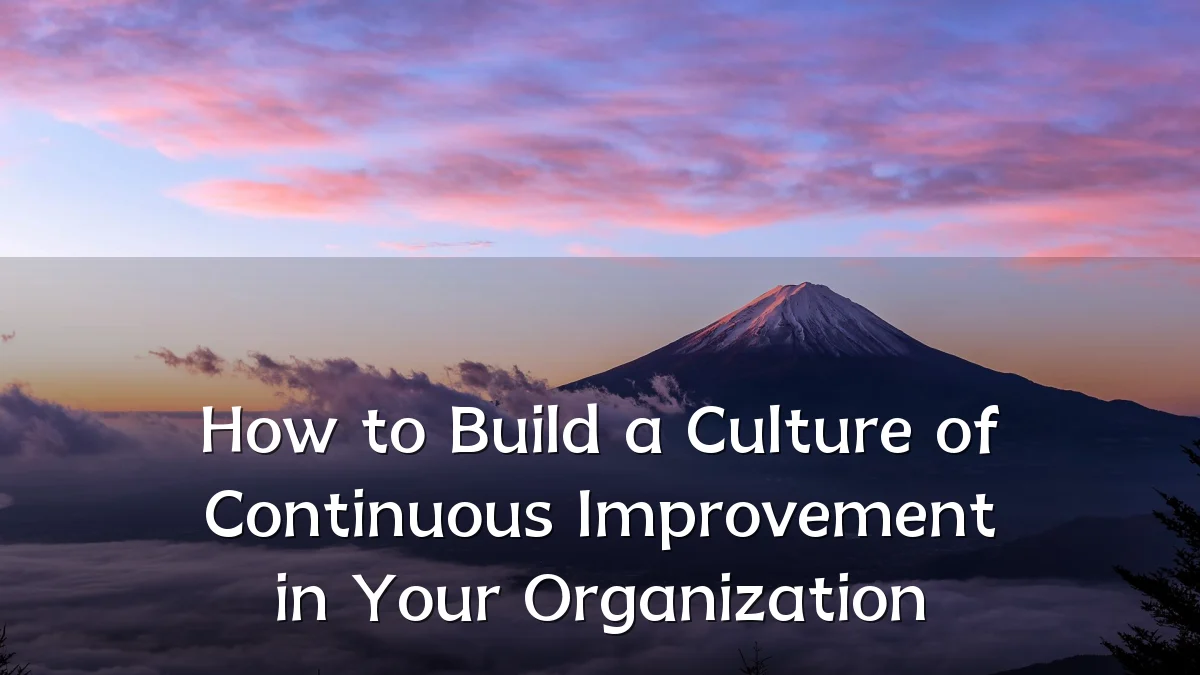 How to Build a Culture of Continuous Improvement in Your Organization