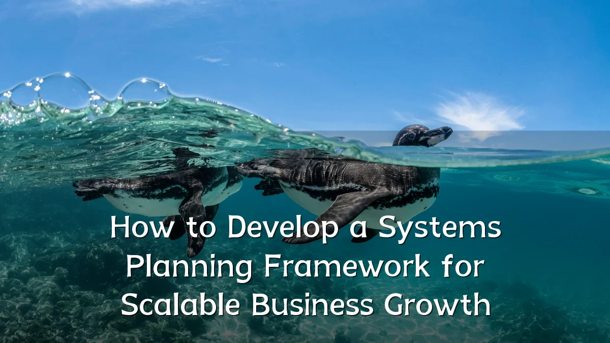 How to Develop a Systems Planning Framework for Scalable Business Growth