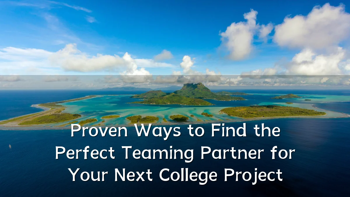 Proven Ways to Find the Perfect Teaming Partner for Your Next College Project