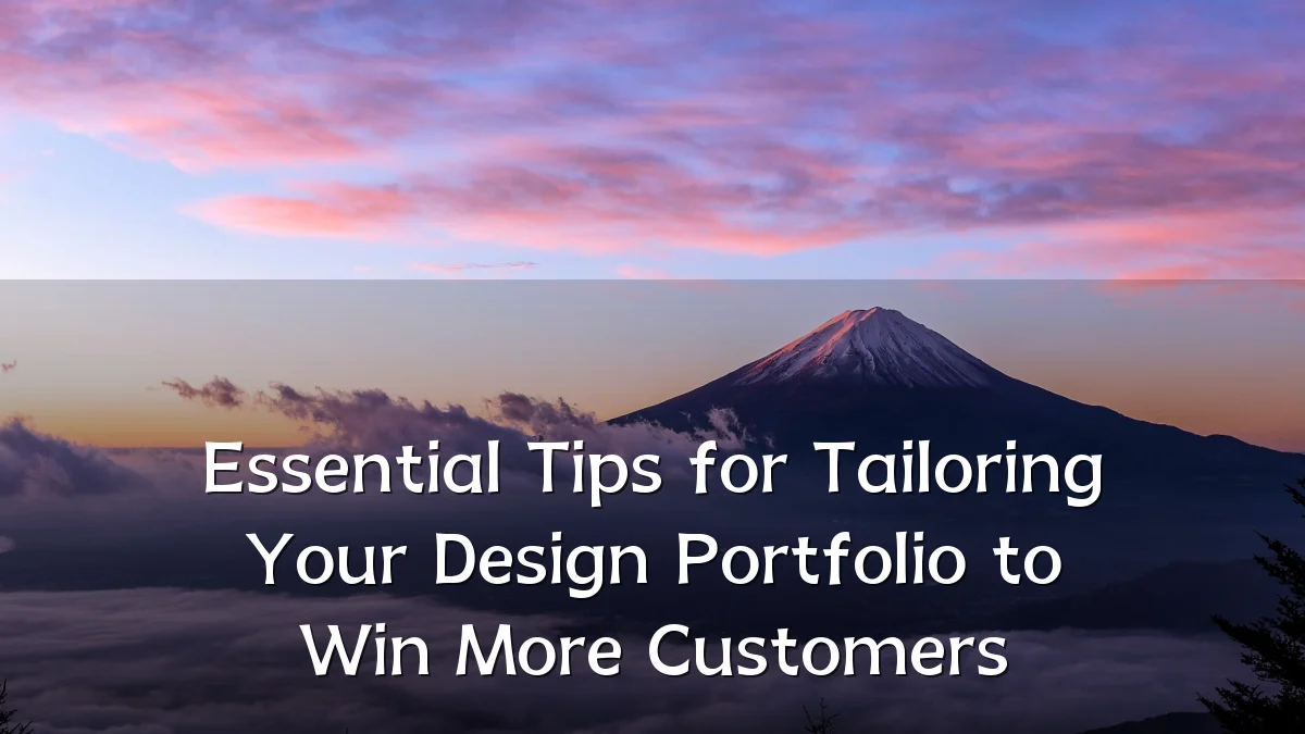 Essential Tips for Tailoring Your Design Portfolio to Win More Customers