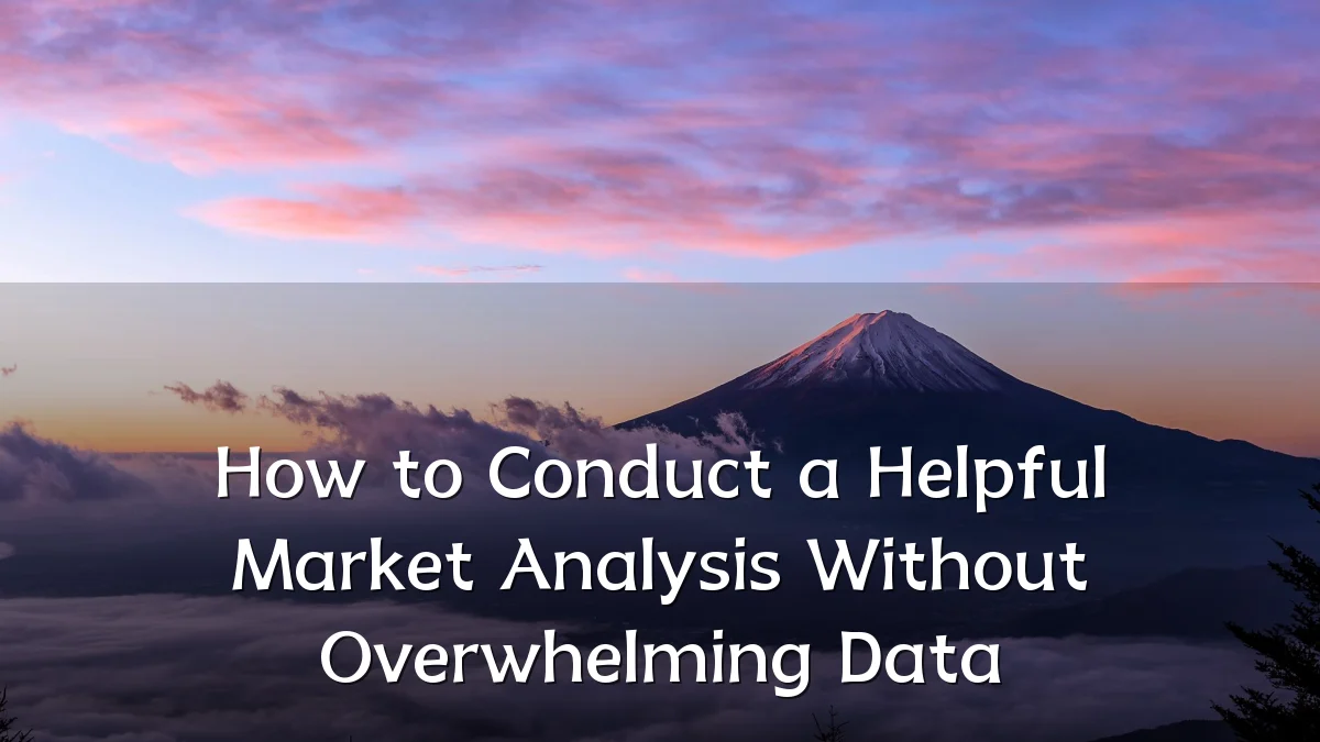 How to Conduct a Helpful Market Analysis Without Overwhelming Data