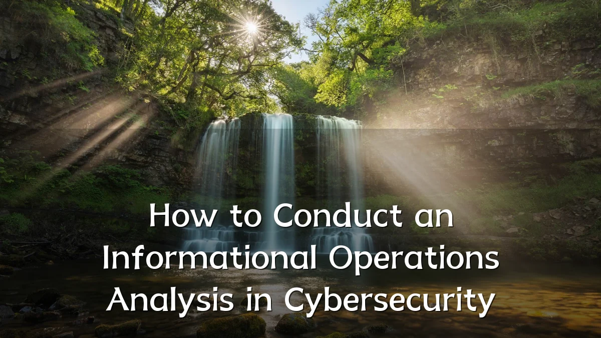 How to Conduct an Informational Operations Analysis in Cybersecurity