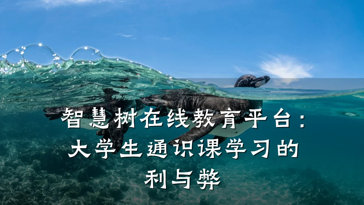 智慧树在线教育平台：大学生通识课学习的利与弊