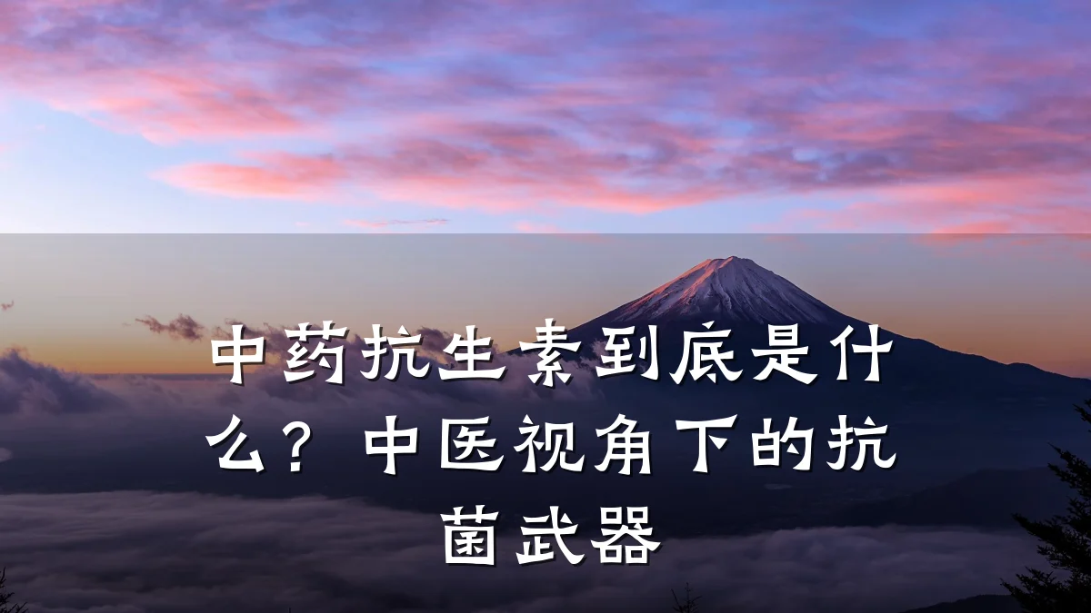 中药抗生素到底是什么?中医视角下的抗菌武器