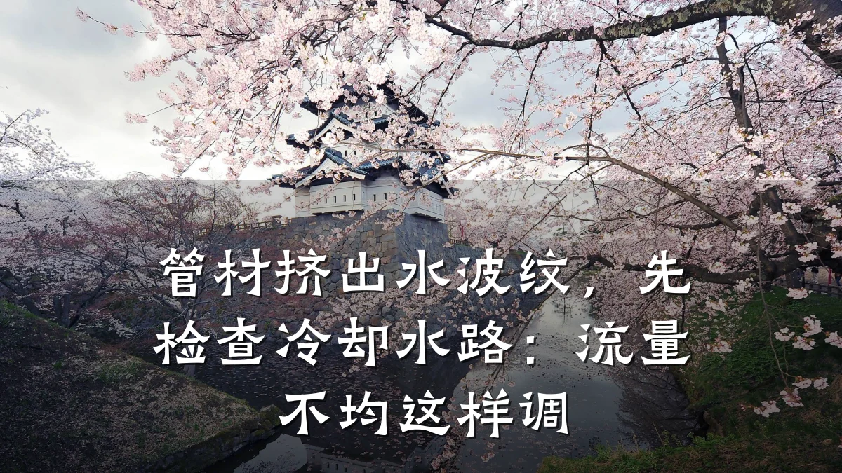 管材挤出水波纹,先检查冷却水路:流量不均这样调